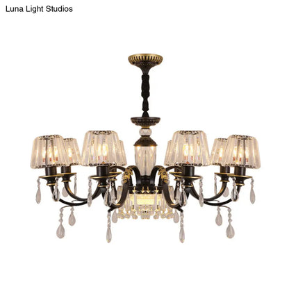 Lámpara de techo cónica de cristal negro - Sencillez con lámpara colgante de cristal transparente