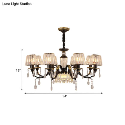 Lámpara de techo cónica de cristal negro - Sencillez con lámpara colgante de cristal transparente