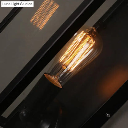 ديكوربايتس™ مصباح حائط مستطيل الشكل من الزجاج الأسود - وحدة إضاءة ممر سيمبليسيتي برأس واحد