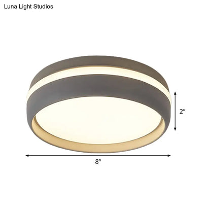 DecorBites™ DecorBites™ Lámpara de techo LED empotrada tipo tambor negra/gris con kit de pantalla acrílica integrada