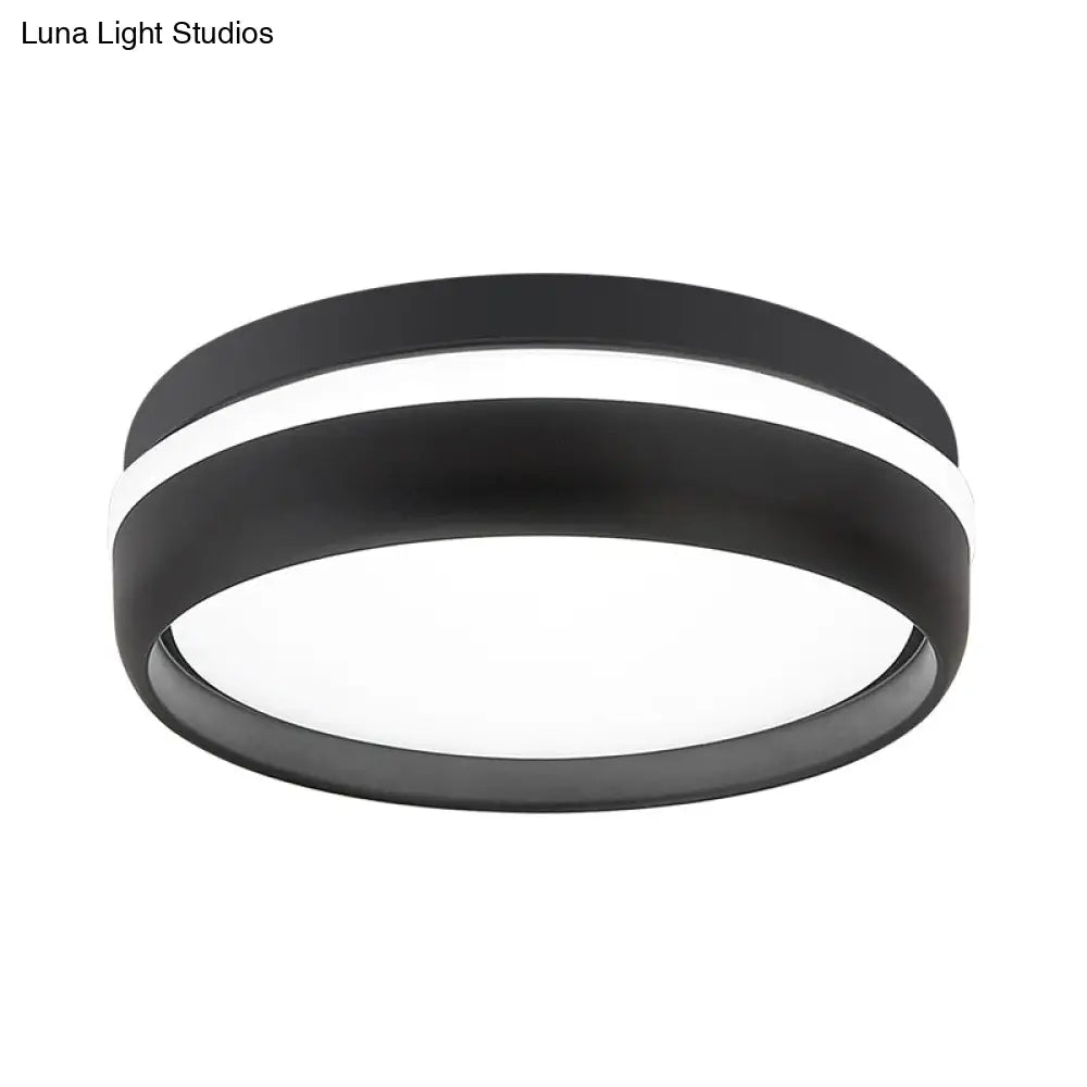 DecorBites™ DecorBites™ Lámpara de techo LED empotrada tipo tambor negra/gris con kit de pantalla acrílica integrada