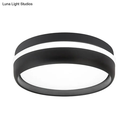 DecorBites™ DecorBites™ Lámpara de techo LED empotrada tipo tambor negra/gris con kit de pantalla acrílica integrada