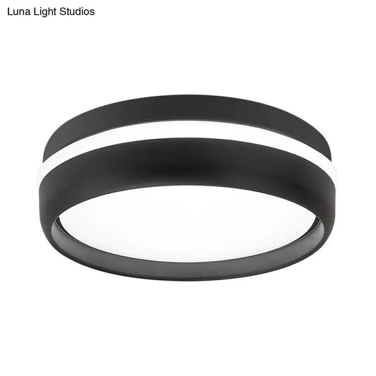 DecorBites™ DecorBites™ Lámpara de techo LED empotrada tipo tambor negra/gris con kit de pantalla acrílica integrada