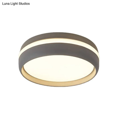 DecorBites™ DecorBites™ Lámpara de techo LED empotrada tipo tambor negra/gris con kit de pantalla acrílica integrada