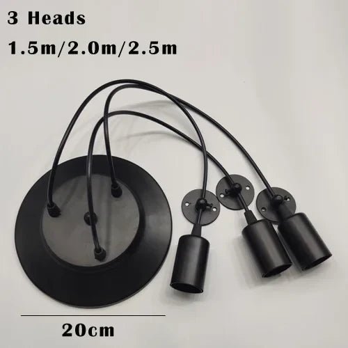 Black Industrial Spider Pendant Light, 6-Light Iron - Decorbites