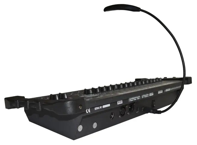 Black intelligent beam light console with curved gooseneck led lamp for professional dj room use