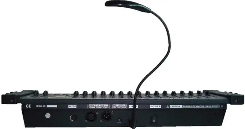Black midi beam light console with flexible gooseneck led lamp for dj room lighting and control