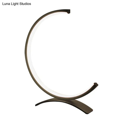 Black LED Desk Lamp with Acrylic Shade: Contemporary Small Book Light