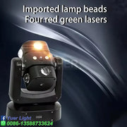 Black led disco ball lights with imported lamp beads and four red green lasers for living room stage use