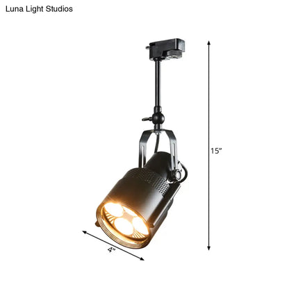 DecorBites™ Luminaria LED semiempotrada negra para iluminación industrial - Montaje en techo giratorio con asa