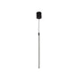 Black LED Stick Pendant: Bedroom Linear Suspension Lighting with Minimalist Metal Design