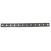 Black led wall wash bar light with sleek elongated design and evenly spaced circular lenses for living room dj strobe effect