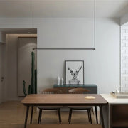 Black Linear Metal LED Pendant Light - Decorbites