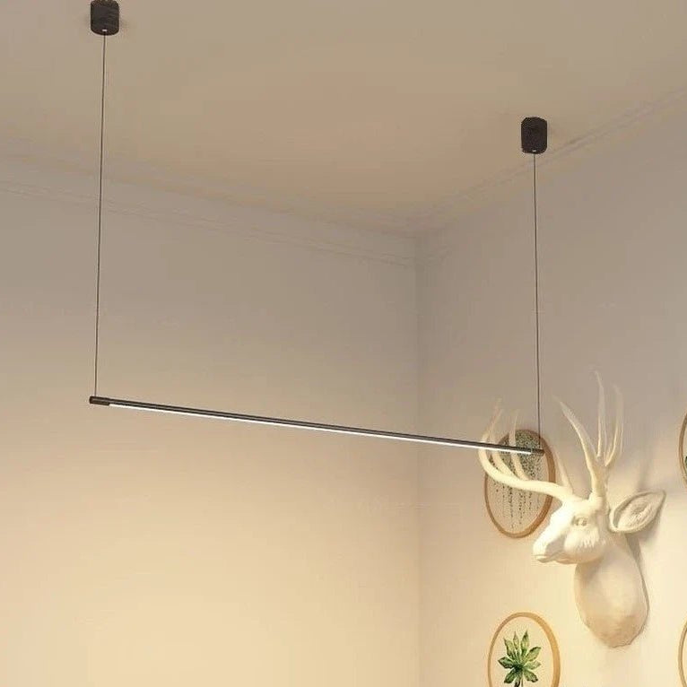 Black Linear Metal LED Pendant Light - Decorbites