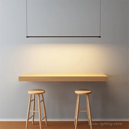 Black Linear Metal LED Pendant Light - Decorbites