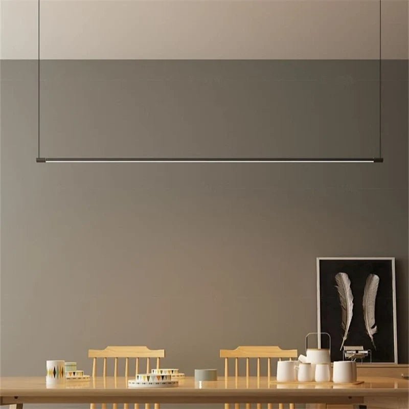 Black Linear Metal LED Pendant Light - Decorbites