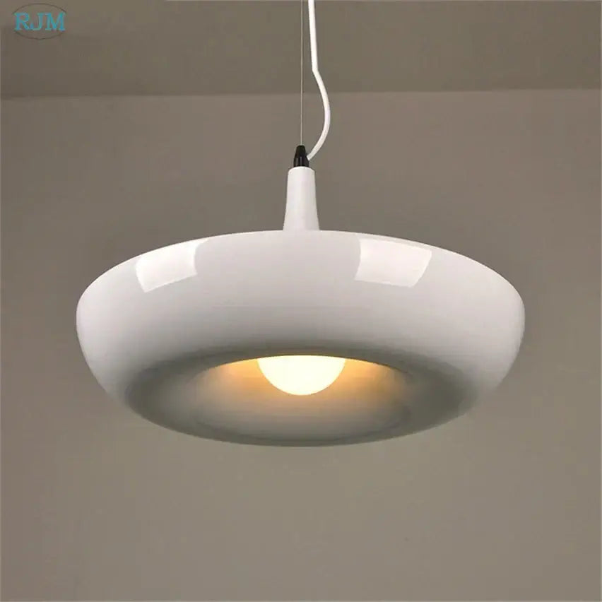 White ceramic pendant light with sleek modern design and warm glow for black matte babylon garden pot plants decor