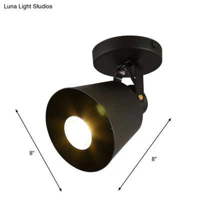 DecorBites™ DecorBites™ Foco empotrable de metal negro para club de vinos: Lámpara de techo semiempotrada de 1/3 de cabezal con diseño giratorio