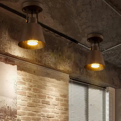 DecorBites™ DecorBites™ Foco empotrable de metal negro para club de vinos: Lámpara de techo semiempotrada de 1/3 de cabezal con diseño giratorio