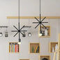 Black Metal Industrial Pendant Light with Frame Shade for Dining Room - 1 Head Ceiling Lighting