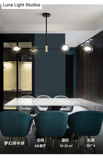 DecorBites™ Black Metal Island Pendant Lighting with Modern Minimalist Design for Dining Table"
