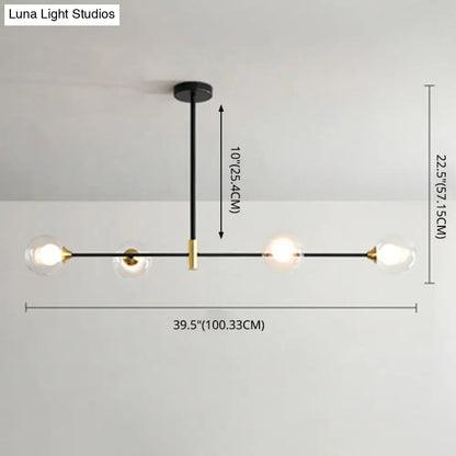 DecorBites™ Black Metal Island Pendant Lighting with Modern Minimalist Design for Dining Table"