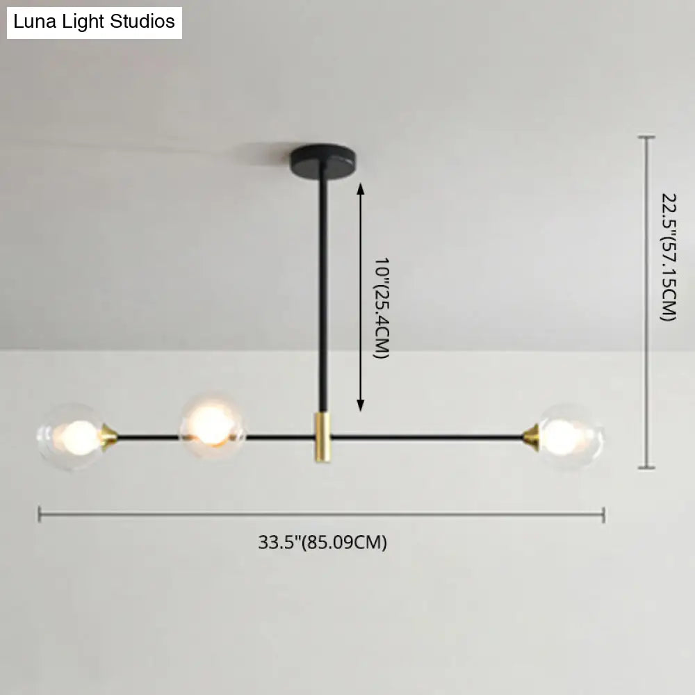 DecorBites™ Black Metal Island Pendant Lighting with Modern Minimalist Design for Dining Table"