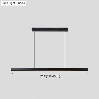 ديكوربايتس™ مصباح LED خطي معدني أسود: وحدة إضاءة أنيقة لجزيرة المطعم