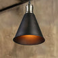 Black Metal Pendant Lamp with Tapered Shade - Industrial Style Ceiling Light for Kitchen