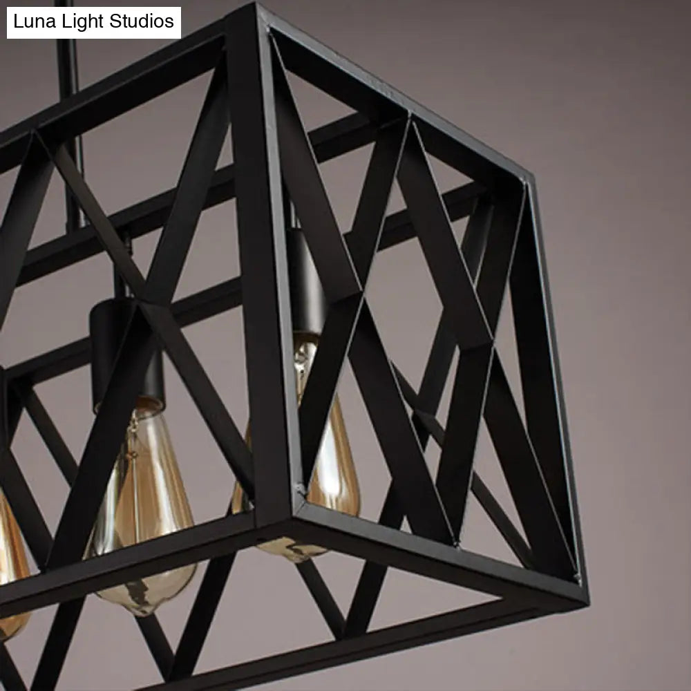 مصباح معلق معدني أسود من DecorBites™ لغرفة الطعام والمستودع