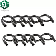 Black metallic dmx cable with gvt lighting connectors for stage lighting and stage lighting console use