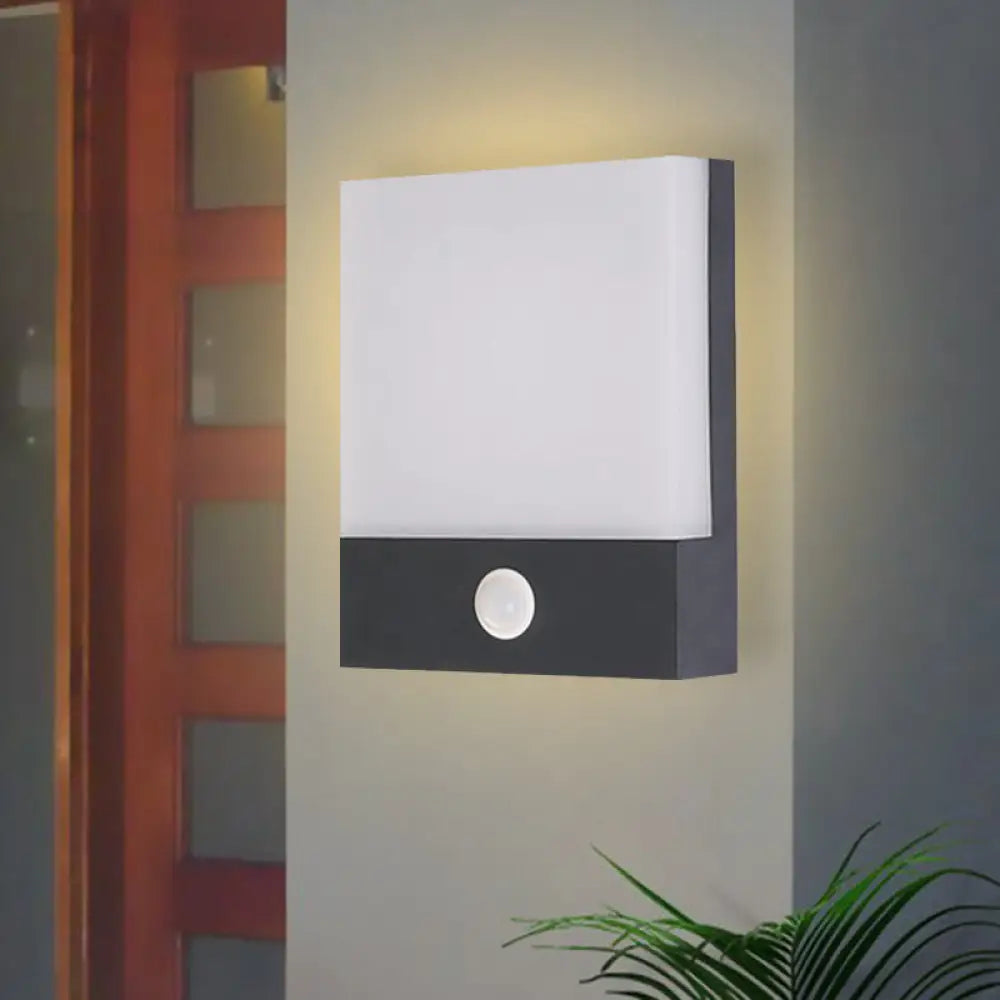Aplique de pared LED DecorBites™ negro metálico: Lámpara de esquina moderna con tecnología de inducción