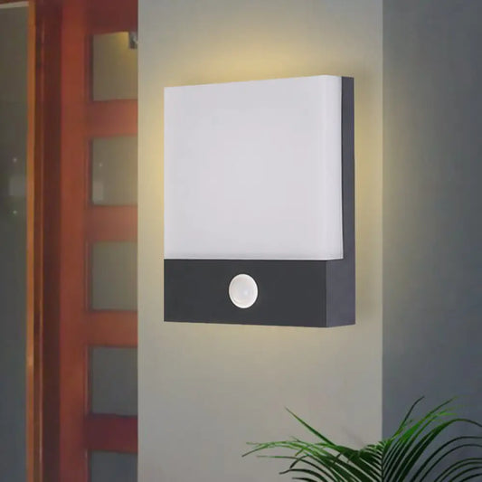 Aplique de pared LED DecorBites™ negro metálico: Lámpara de esquina moderna con tecnología de inducción