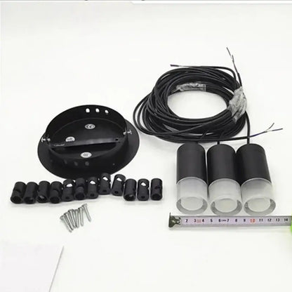 Black minimalist led wall lamp with black cylindrical pendant fixtures and frosted glass shades for bedroom and living room decorbites black minimalist