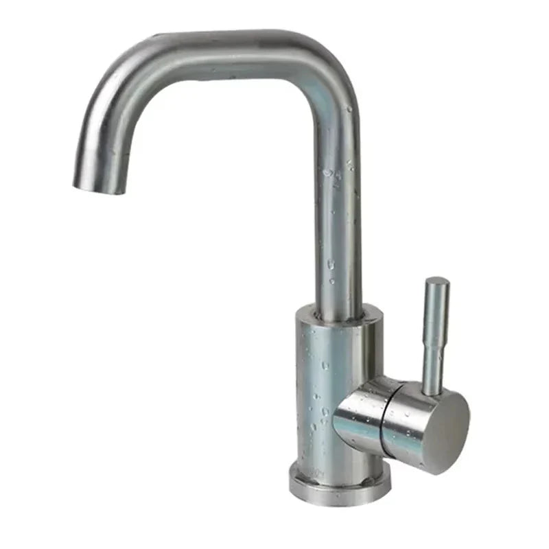 Modern black nickel bathroom basin faucet with single hole stainless steel housing material and 360 rotation spout
