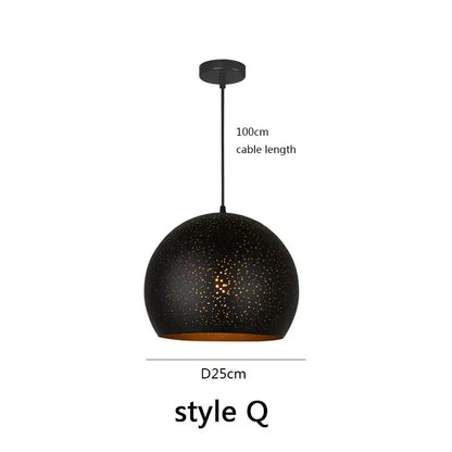 Black nordic industrial pendant light with speckled black spherical shade, gold interior, and 100cm cable for dining decorbites decor