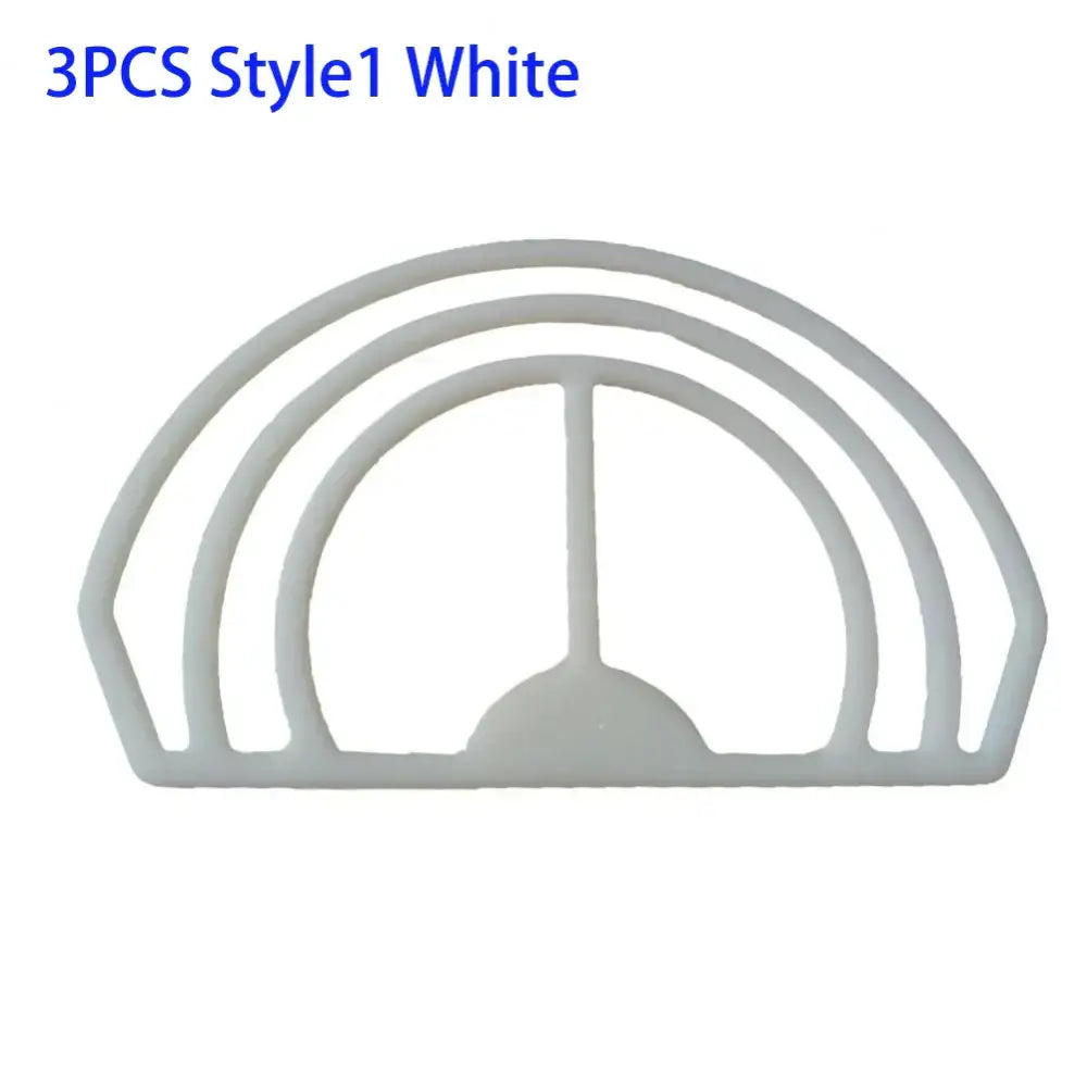 White plastic drone propeller guard with semi-circular multi-layered design for decorbites hat brim bender display holder