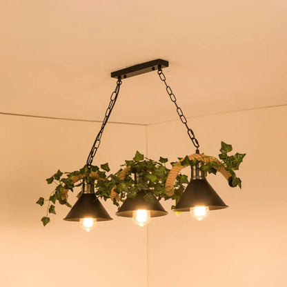 ديكوربايتس™ مصباح معلق معدني أسود عتيق - تركيبات جزيرة صناعية معلقة