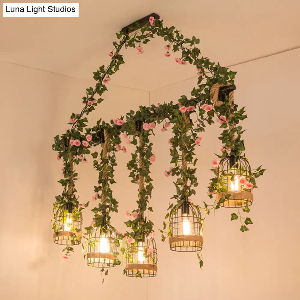 ديكوربايتس™ مصباح معلق معدني أسود عتيق - تركيبات جزيرة صناعية معلقة