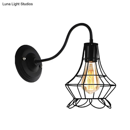 Aplique de pared de metal negro estilo retro con forma de diamante/estrella para cafetería