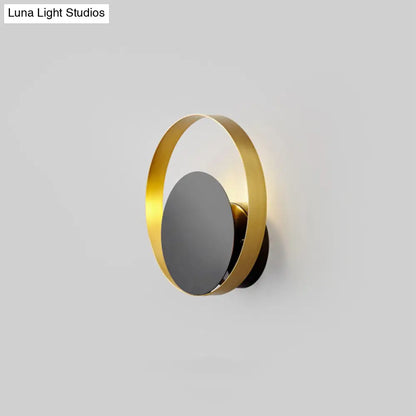 Lámpara LED de pared DecorBites™ Black Ring para decoración moderna de salas de estar