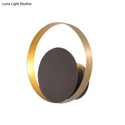Lámpara LED de pared DecorBites™ Black Ring para decoración moderna de salas de estar