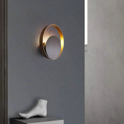 Lámpara LED de pared DecorBites™ Black Ring para decoración moderna de salas de estar