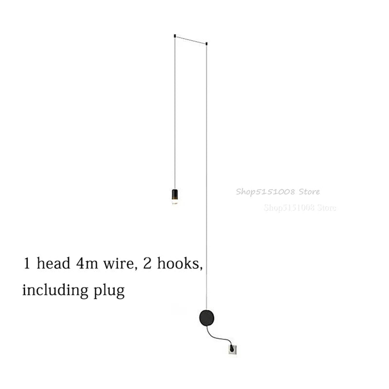 Black Rope Spider Pendant Light