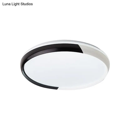 DecorBites™ DecorBites™ Black/Rose Gold Modernist LED Flush Mount Ceiling Lamp - Round Acrylic Flush Light Fixture for Bedroom