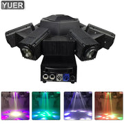 Black yuer brand rotating bee eye led strobe beam moving head stage light with multiple colorful led beams