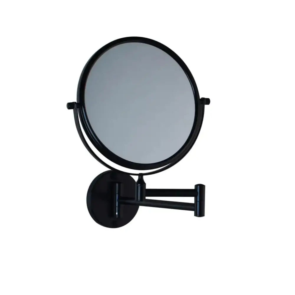 Black round magnifying wall mounted beauty mirror with decorbites 3x magnifying glass and adjustable arm for bedroom decor
