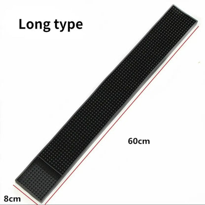 Black rubber raised dot coffee bar cup mats with textured surface and silver edges for decorbites coffee bar use