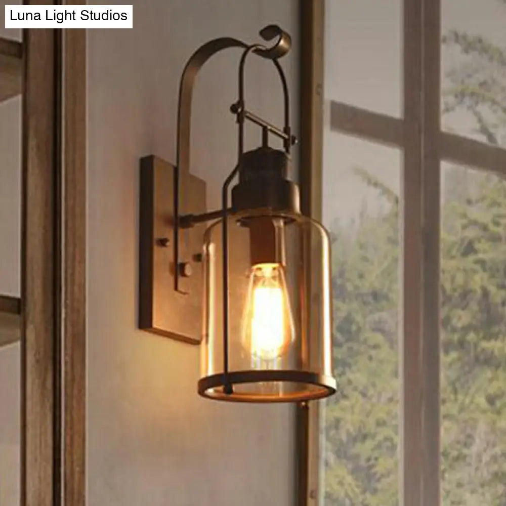 مصباح حائط زجاجي أسود من DecorBites™: البساطة في وحدة إضاءة واحدة للمطعم