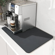 Black silicone absorbent espresso machine mat under decorbites espresso machine for kitchen coffee decor